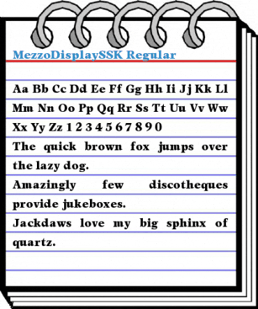 MezzoDisplaySSK Font