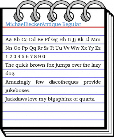 MichaelBeckerAntique Regular Font