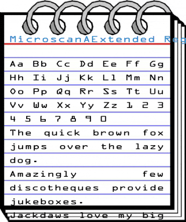 MicroscanAExtended Regular Font