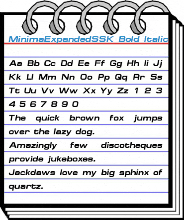 MinimaExpandedSSK Font