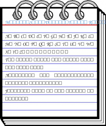 Minion-SwashDisplayItalic Regular Font