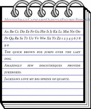 MinionSmallCaps&OldstyleFigures Font