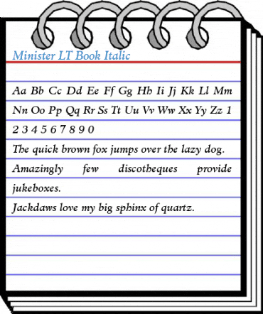 Minister LT Book Font