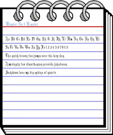 Minster No 5 Font