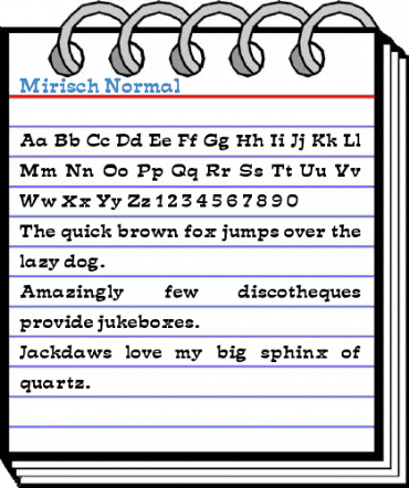 Mirisch Normal Font