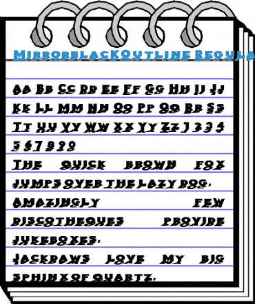 MirrorblacKOutline Regular Font