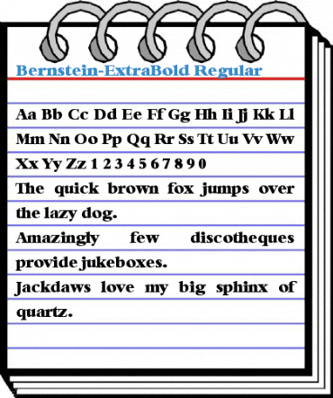 Bernstein-ExtraBold Regular Font