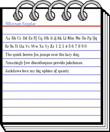 MKorsair Regular Font