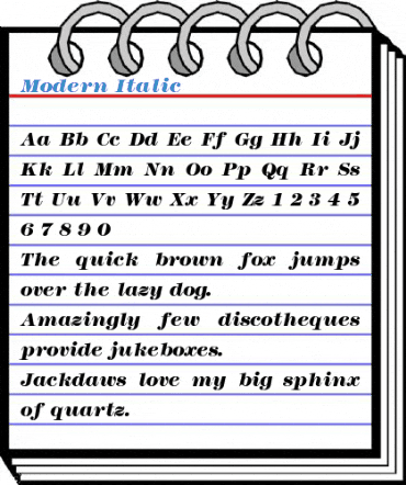 Modern Font