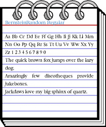 BernsteinRandom Regular Font