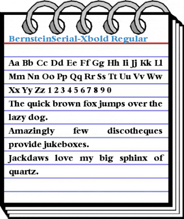 BernsteinSerial-Xbold Regular Font