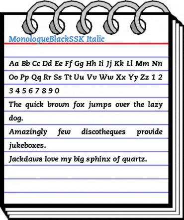 MonologueBlackSSK Font