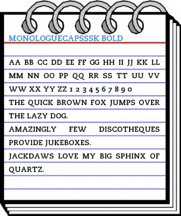 MonologueCapsSSK Font