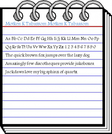 Motken K Tabassom Font