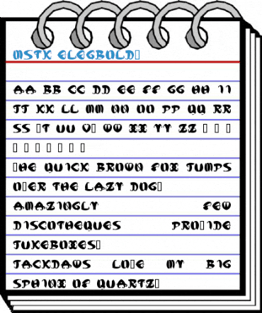 MStK ELEGBold1 Font