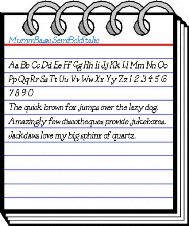 MummBasic SemiBoldItalic Font