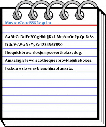 MusterCondSSK Font