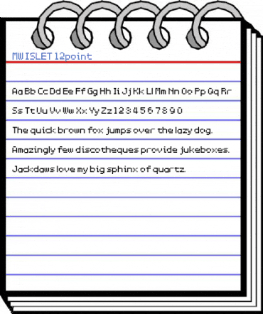 MW ISLET 12point Font