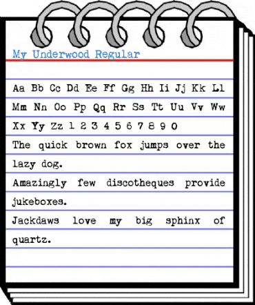 My Underwood Font