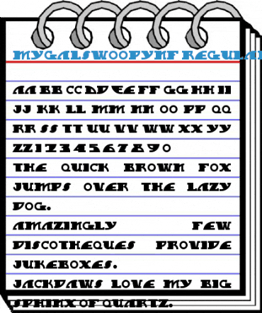 MyGalSwoopyNF Font