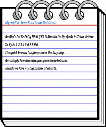MyriadCn-SemiBold Font