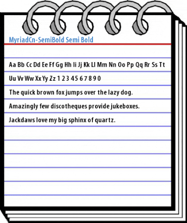 MyriadCn-SemiBold Semi Bold Font
