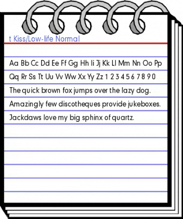 t Kiss/Low-life Normal Font