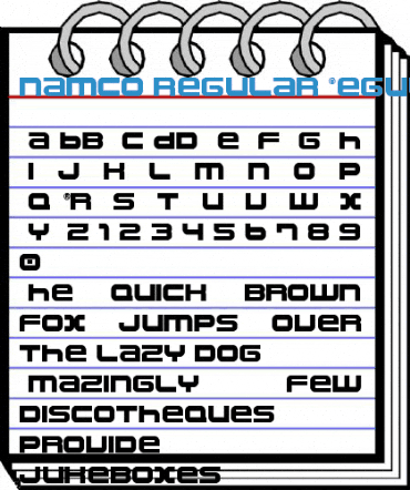 namco regular Regular Font