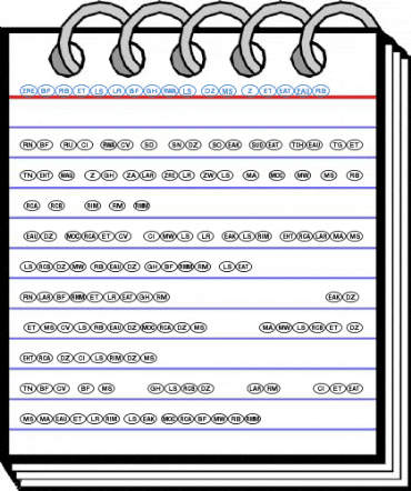 NationalCodes Font