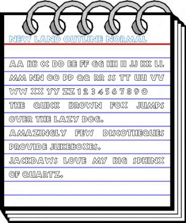 New Land Outline Font