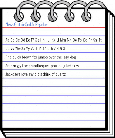 NewsGothicCnd-N Regular Font