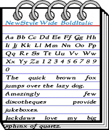 NewStyleWide Font