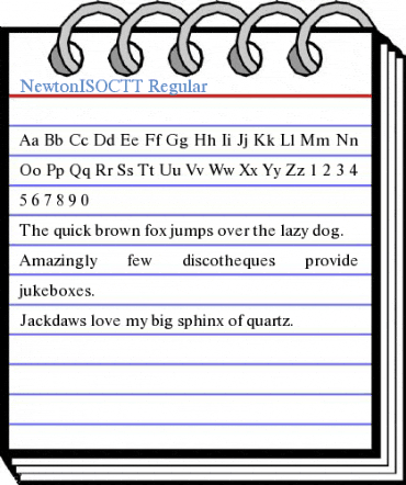 NewtonISOCTT Font