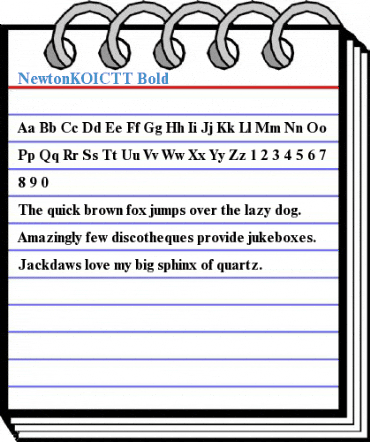 NewtonKOICTT Font