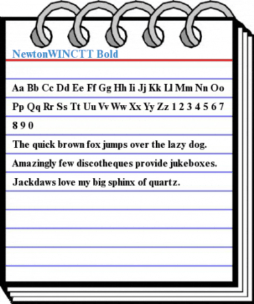 NewtonWINCTT Font