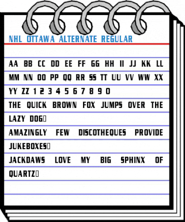 NHL Ottawa Alternate Regular Font