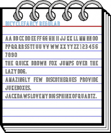 BicycleFancy Font