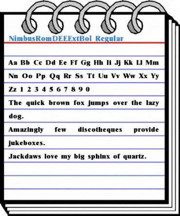 NimbusRomDEEExtBol Font