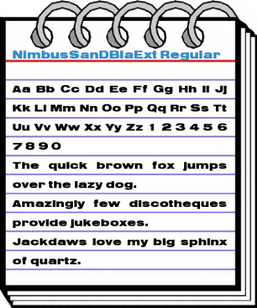 NimbusSanDBlaExt Regular Font