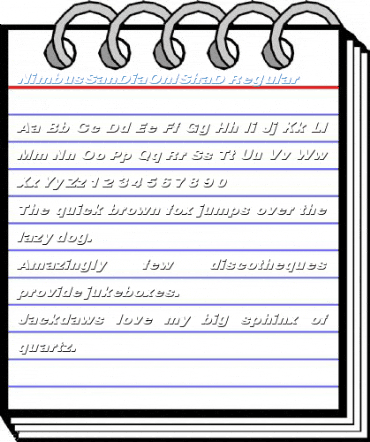 NimbusSanDiaOnlShaD Regular Font