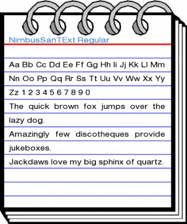 NimbusSanTExt Regular Font