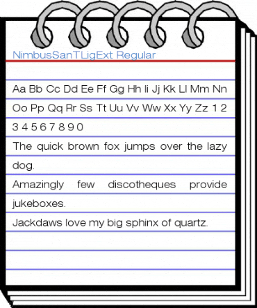 NimbusSanTLigExt Regular Font