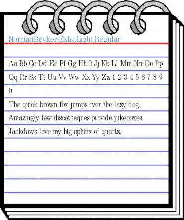NormanBecker-ExtraLight Regular Font