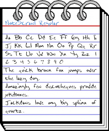 NoteScrawl Regular Font