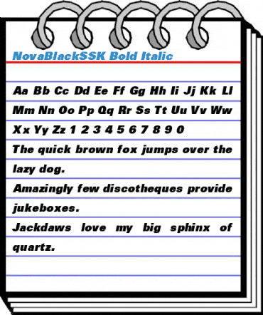 NovaBlackSSK Font