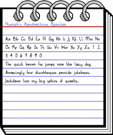 Nymph's Handwriting Regular Font