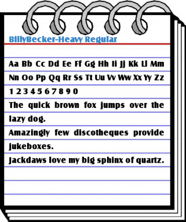 BillyBecker-Heavy Font