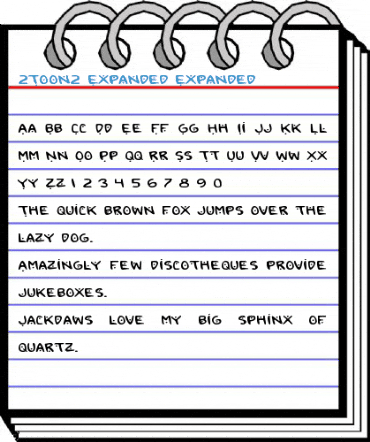 2Toon2 Expanded Expanded Font