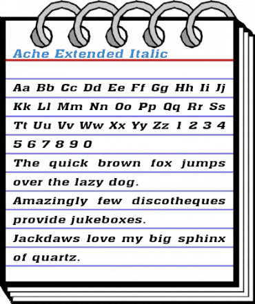 Ache Extended Font