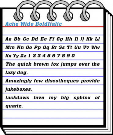 Ache Wide Font